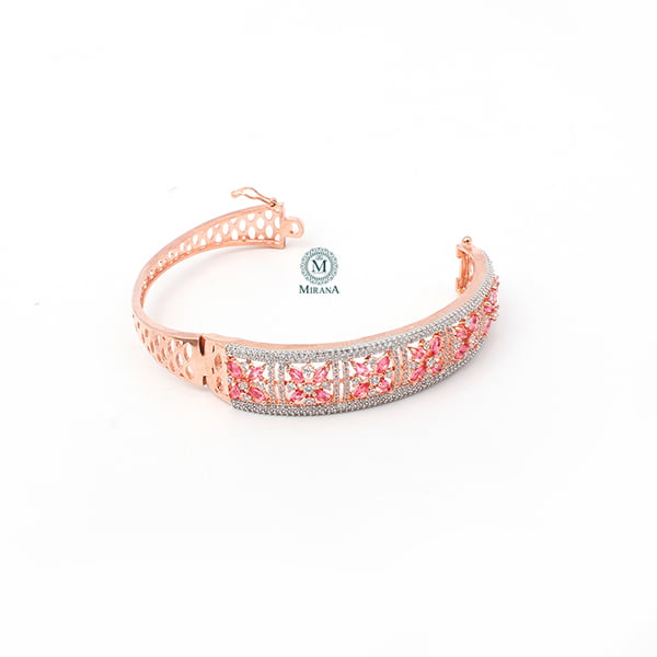 Doris Pink CZ Designer Bracelet