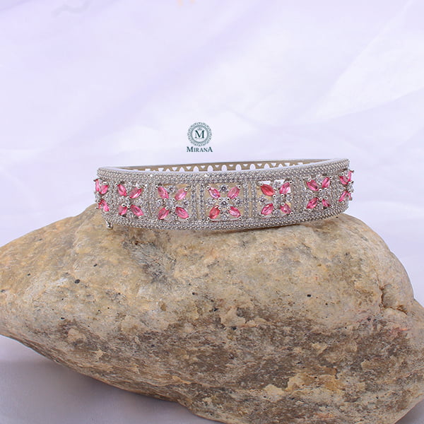 Doris Pink CZ Designer Bracelet