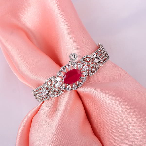 Laisha Ruby CZ Designer Bracelet