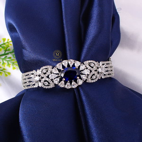 Laisha Sapphire Blue CZ Designer Bracelet