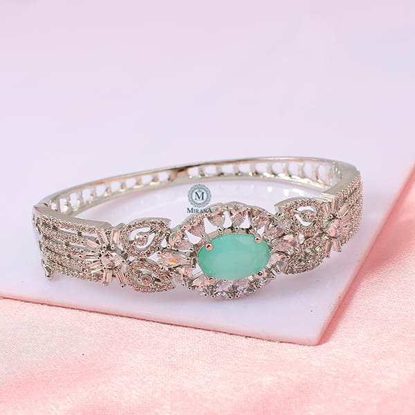 Laisha Pastel Green CZ Designer Bracelet