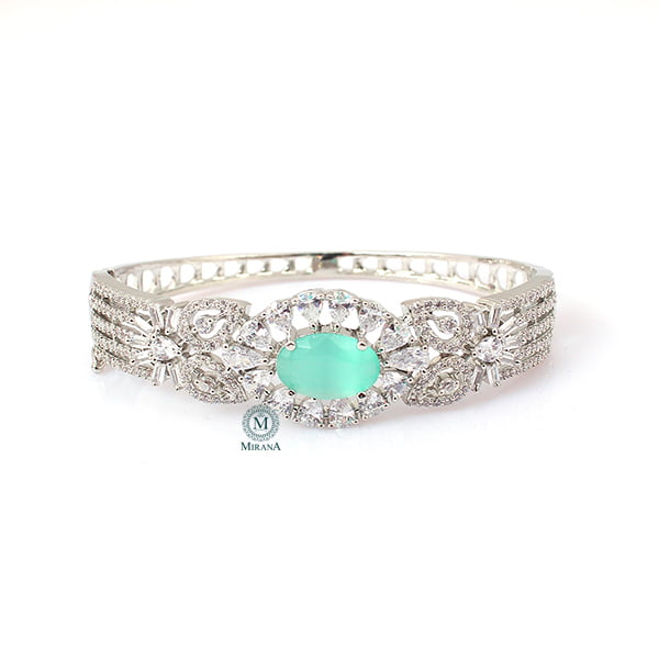 Laisha Pastel Green CZ Designer Bracelet