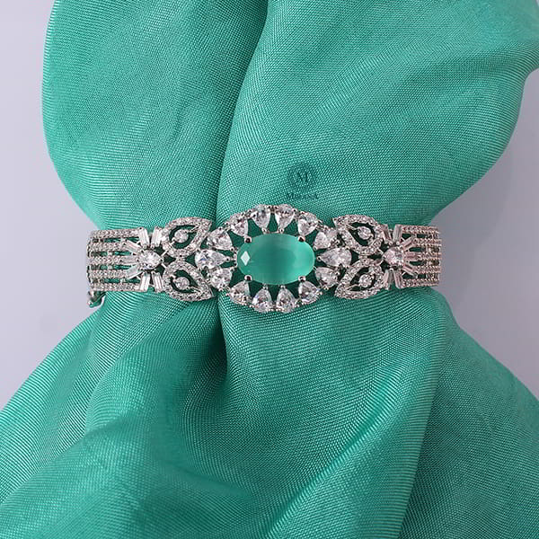 Laisha Pastel Green CZ Designer Bracelet