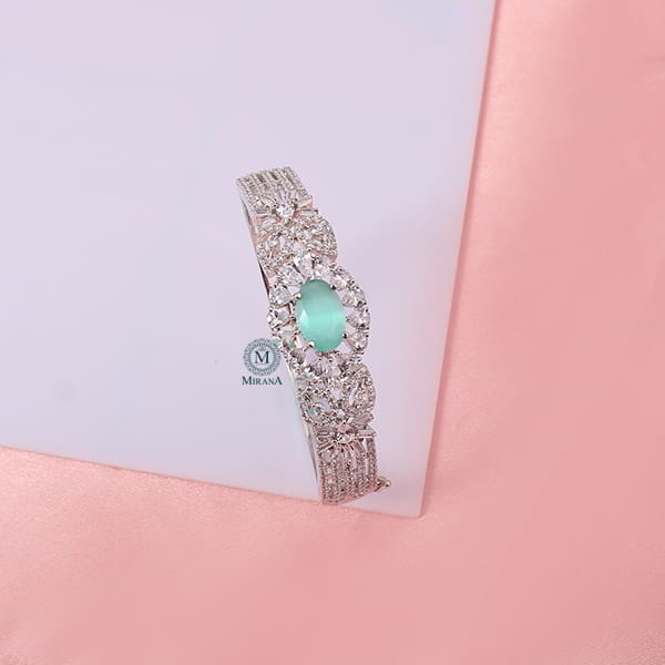 Laisha Pastel Green CZ Designer Bracelet