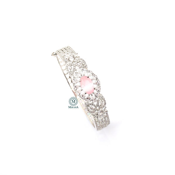 Laisha Pastel Pink CZ Designer Bracelet