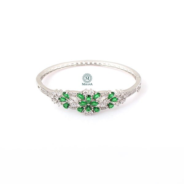 Rachel Emerald Green CZ Designer Bracelet