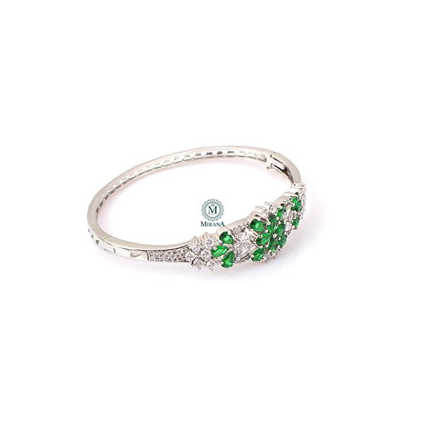 Rachel Emerald Green CZ Designer Bracelet