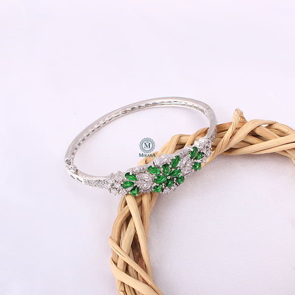 Rachel Emerald Green CZ Designer Bracelet