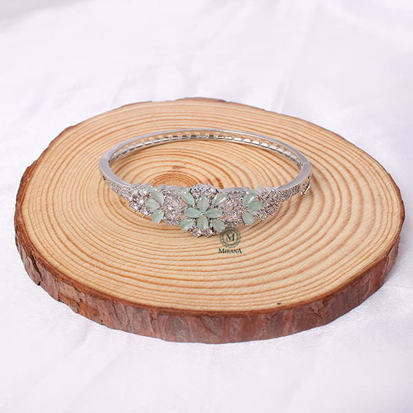 Rachel Pastel Green CZ Designer Bracelet