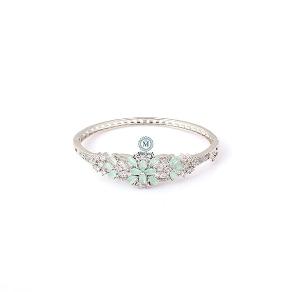 Rachel Pastel Green CZ Designer Bracelet