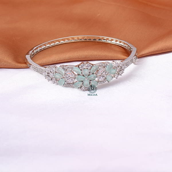 Rachel Pastel Green CZ Designer Bracelet