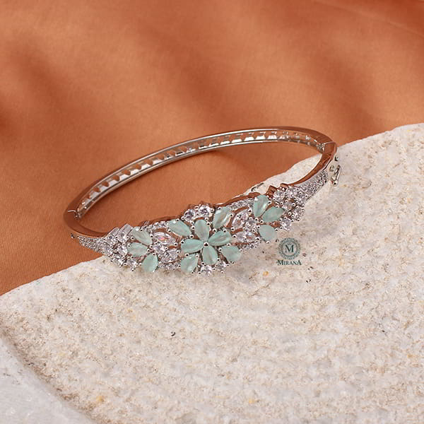 Rachel Pastel Green CZ Designer Bracelet