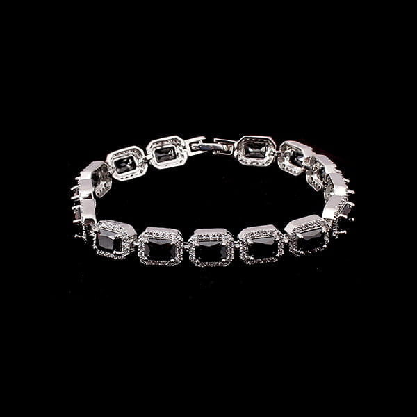 Octo Black Colour CZ Designer Bracelet