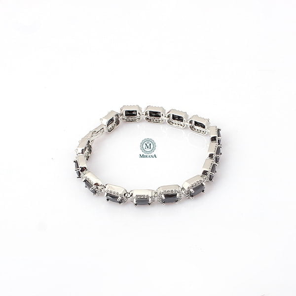 Octo Black Colour CZ Designer Bracelet