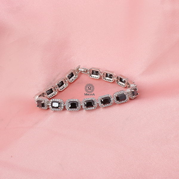 Octo Black Colour CZ Designer Bracelet