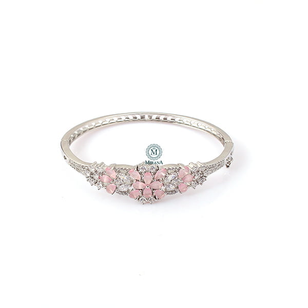 Rachel Pastel Pink CZ Designer Bracelet