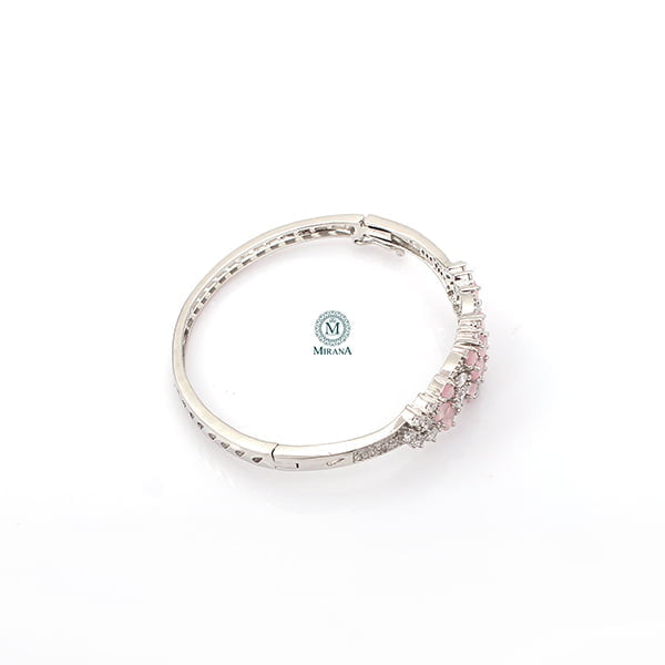 Rachel Pastel Pink CZ Designer Bracelet