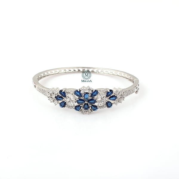 Rachel Sapphire Blue CZ Designer Bracelet