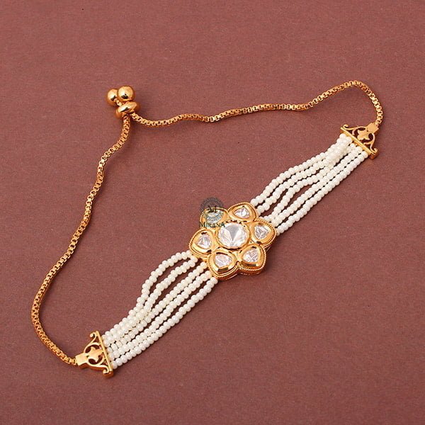 Mishi Designer Polki Rakhi Bracelet