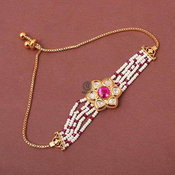 Mishi Designer Polki Rakhi Bracelet