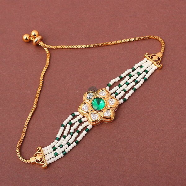 Mishi Designer Polki Rakhi Bracelet