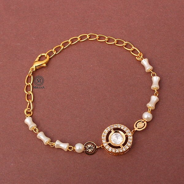 Avi Designer Polki Rakhi Bracelet