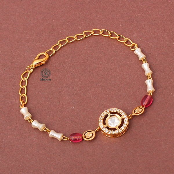 Avi Designer Polki Rakhi Bracelet