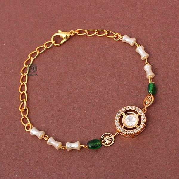 Avi Designer Polki Rakhi Bracelet