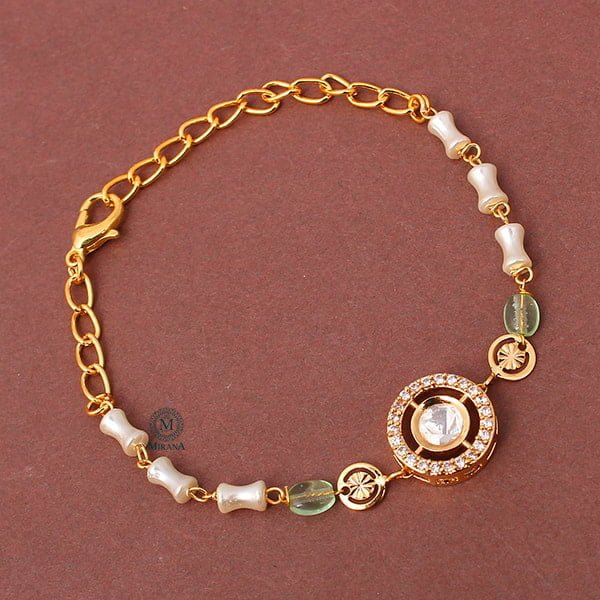 Avi Designer Polki Rakhi Bracelet