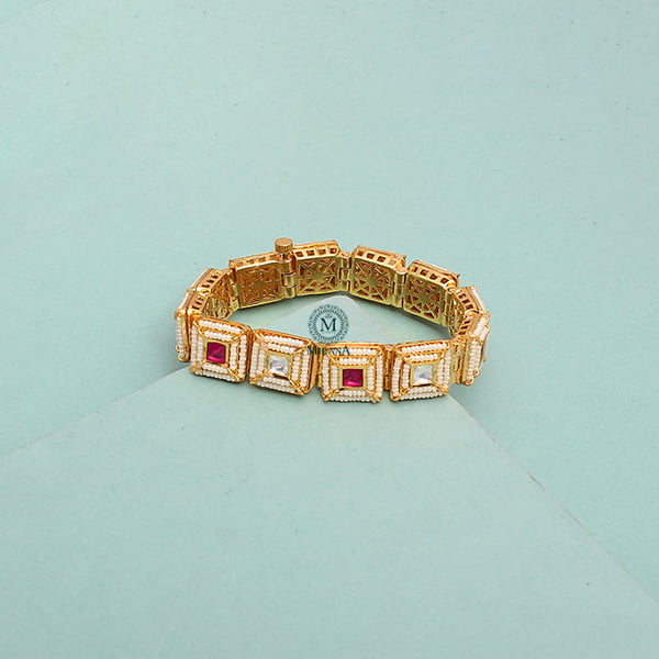 Trishana Ruby Polki Designer Bracelet