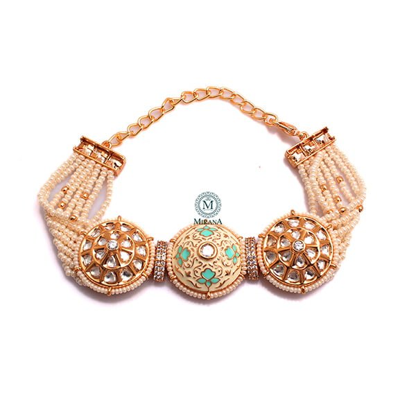 Vamika Turquoise Polki Bracelet