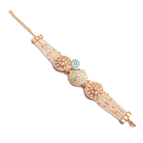 Vamika Turquoise Polki Bracelet