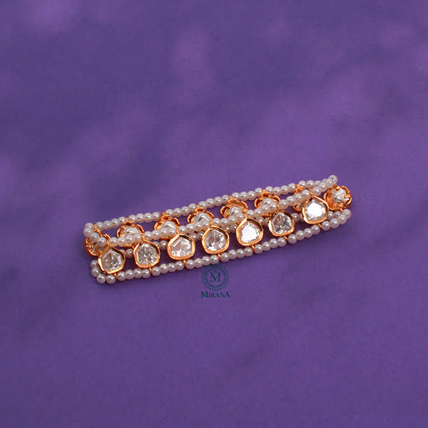 Aarvi Pearl Polki Designer Bracelets