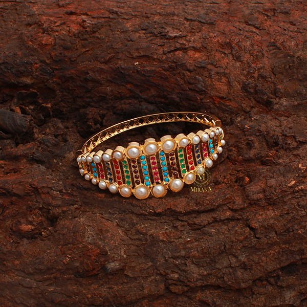 Purvi Multi Colour Jadau Designer Bracelet