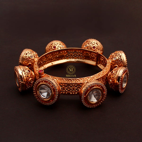 Krishika Ruby Polki Designer Bracelet