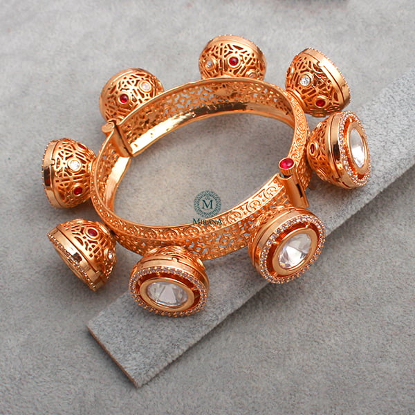 Krishika Ruby Polki Designer Bracelet