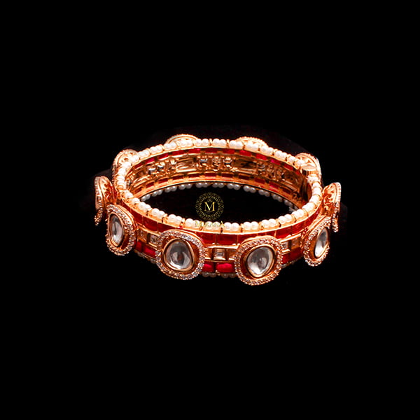 Saina Ruby Polki Designer Bracelet