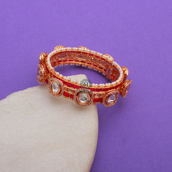 Saina Ruby Polki Designer Bracelet