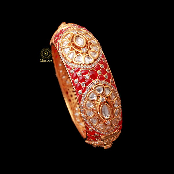 Divya Ruby Polki Designer Bracelet