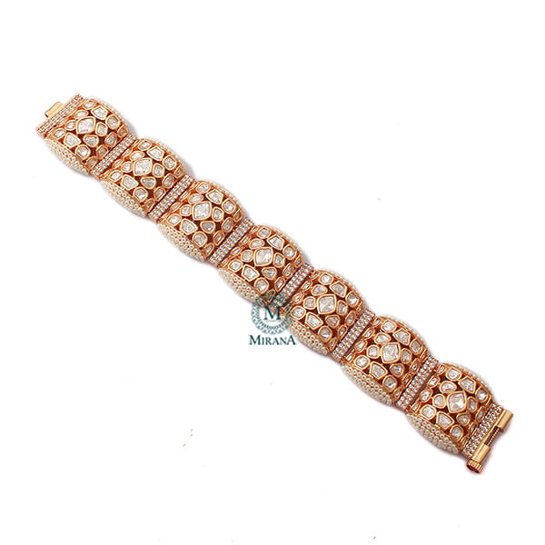 Kiya Pearl Polki Designer Bracelet