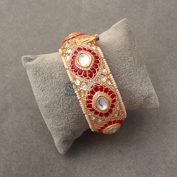 Aditi Ruby Polki Designer Bracelet