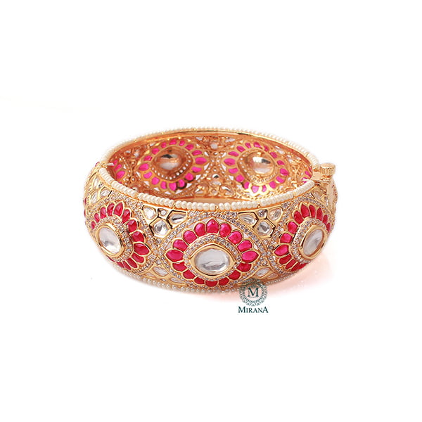 Aditi Ruby Polki Designer Bracelet