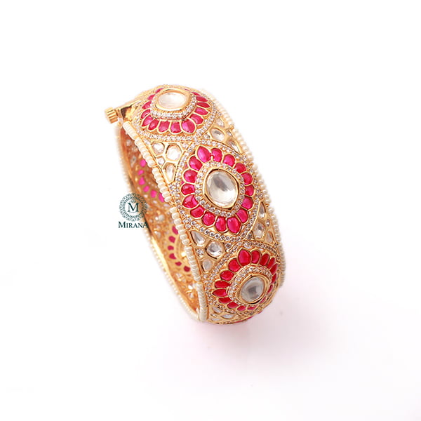 Aditi Ruby Polki Designer Bracelet