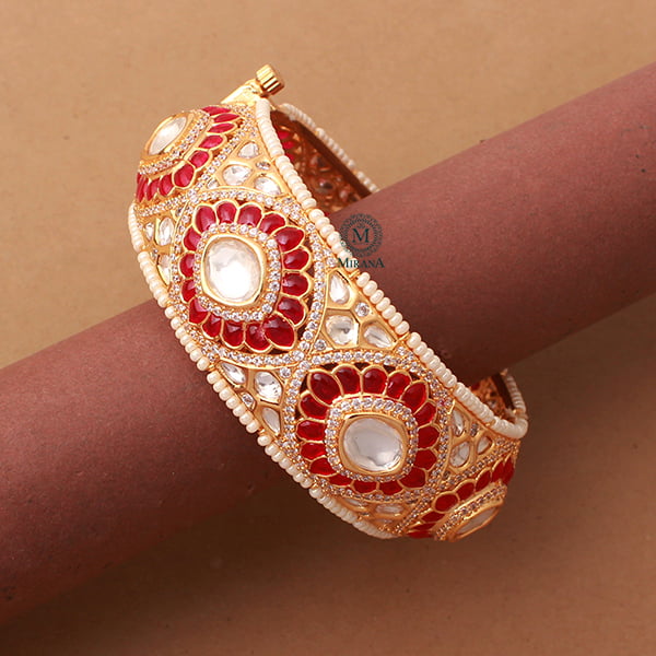 Aditi Ruby Polki Designer Bracelet