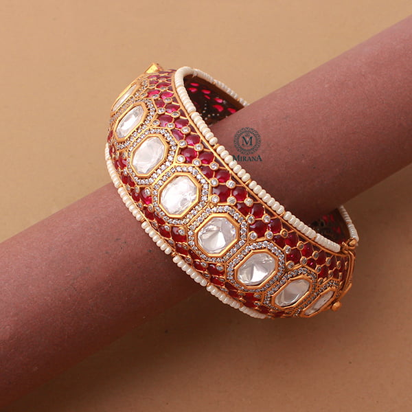 Chitra Ruby Polki Designer Bracelet