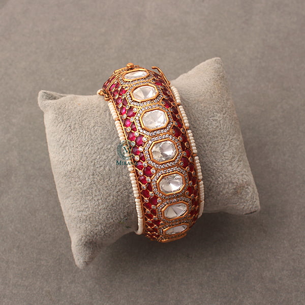 Chitra Ruby Polki Designer Bracelet