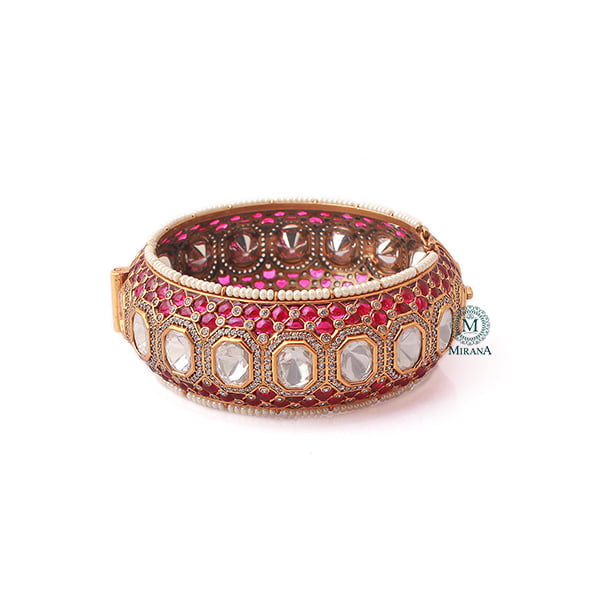 Chitra Ruby Polki Designer Bracelet