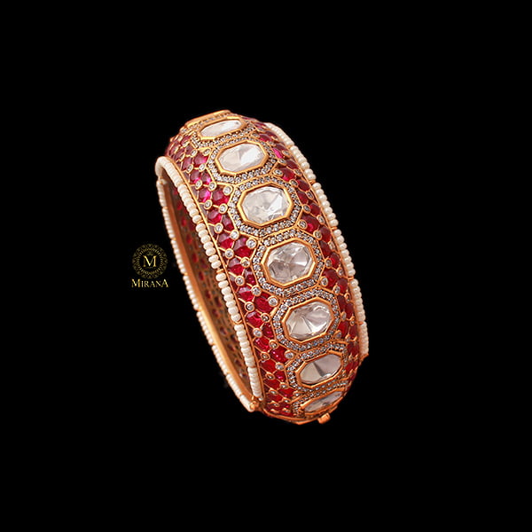 Chitra Ruby Polki Designer Bracelet