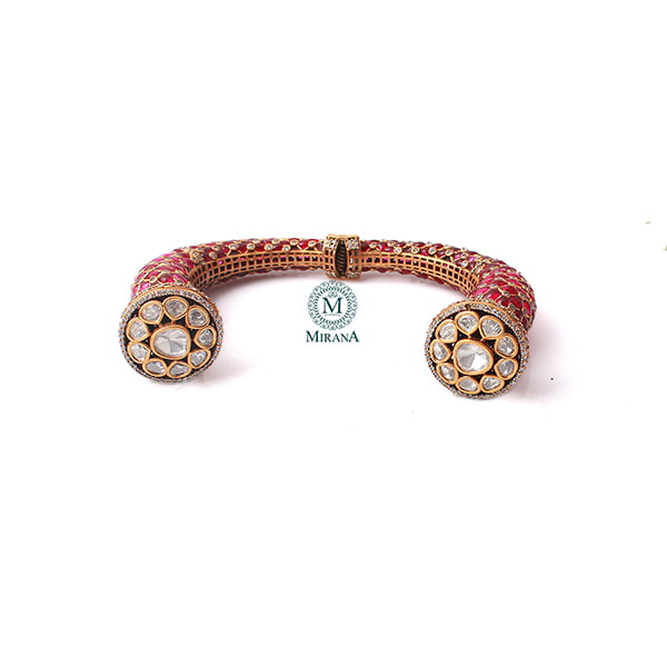 Shitranshi Ruby Polki Designer Bracelet