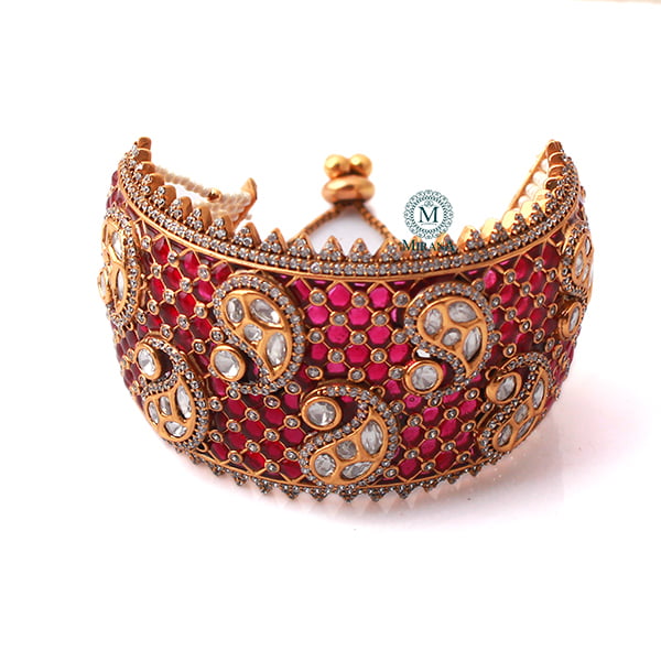 Aahana Ruby Polki Designer Bracelet